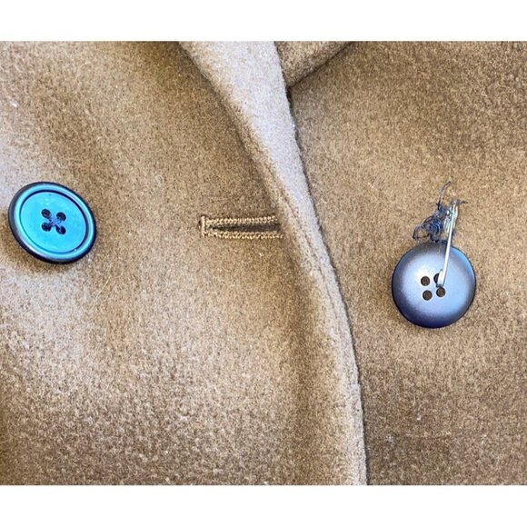 Anne Pinkerton Womens Medium Brown Wool Cashmere Blazer Jacket With Satin Lining - Picture 5 of 9